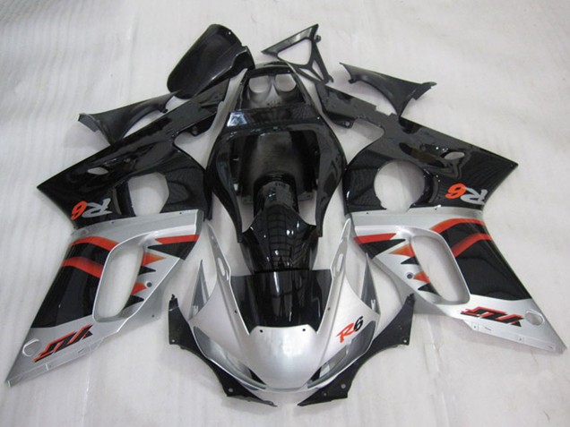 Compra Carenados Moto Yamaha YZF R6 1998-2002 - Plata Rojo Negro Brillante