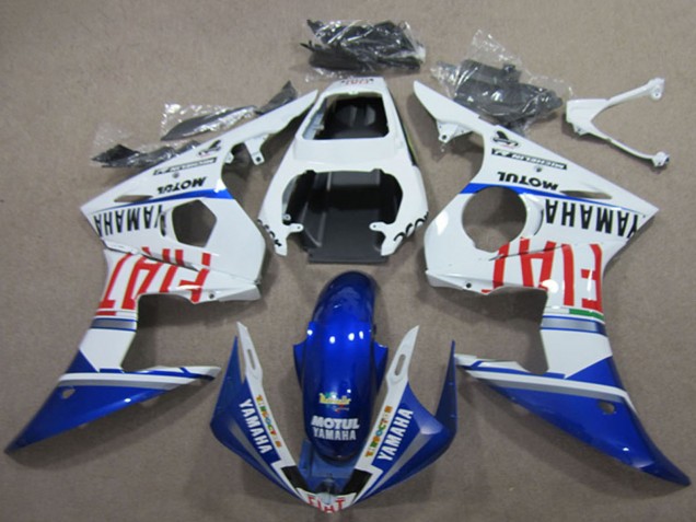 Compra Carenados Moto Yamaha YZF R6 2003-2004 - Blanco Azul Rojo Fiat Motul