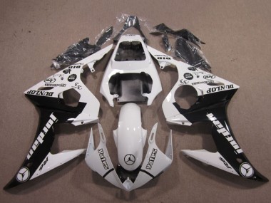 Compra Carenados Moto Yamaha YZF R6 2003-2004 - Blanco Negro Brillante Jordan Dunlop