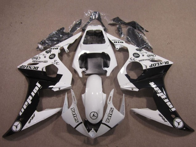 Compra Carenados Moto Yamaha YZF R6 2003-2004 - Blanco Negro Brillante Jordan Dunlop