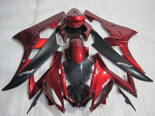 Compra Carenado Moto Yamaha YZF R6 2006-2007 - Rojo Negro Mate