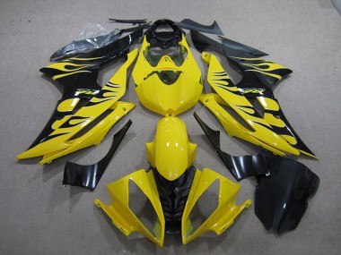 Compra Carenados Moto Yamaha YZF R6 2008-2016 - Amarillo Negro Brillante Llama