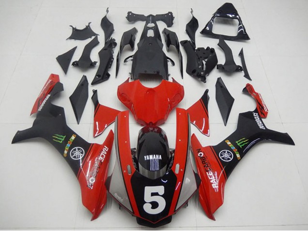 Compra Carenados Moto Yamaha YZF R1 2015-2019 - Rojo Negro Verde Monstruo 5