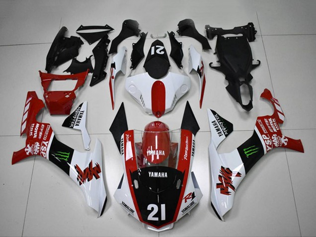 Compra Carenados Moto Yamaha YZF R1 2015-2019 - Blanco Rojo Negro Brillante Verde Monstruo Motul YSP