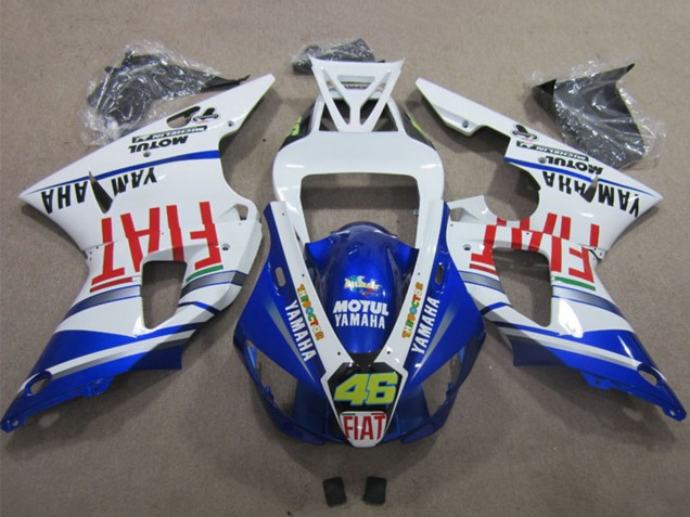 Compra Carenados Moto Yamaha YZF R1 1998-1999 - Blanco Azul Rojo Motul Fiat 46