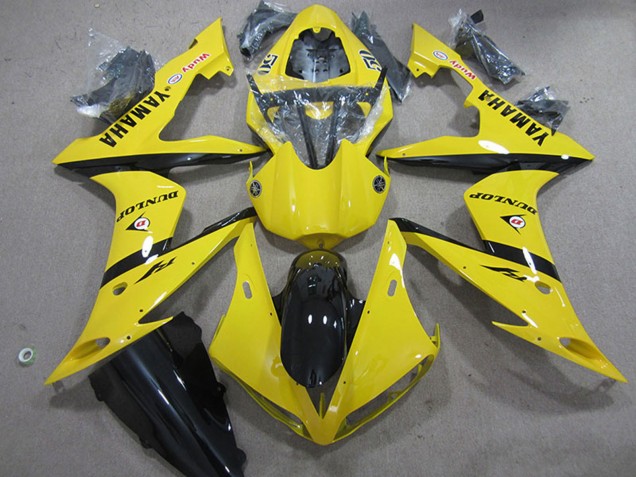 Compra Carenados Moto Yamaha YZF R1 2004-2006 - Amarillo Negro Brillante Dunlop
