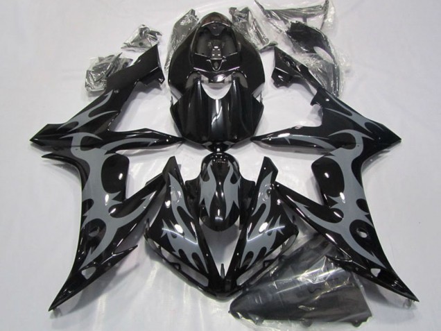 Compra Carenados Moto Yamaha YZF R1 2004-2006 - Negro Brillante Gris Llama