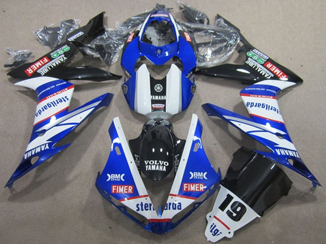 Compra Carenados Moto Yamaha YZF R1 2004-2006 - Blanco Azul Negro Rojo Volvo Sterilgarda 19