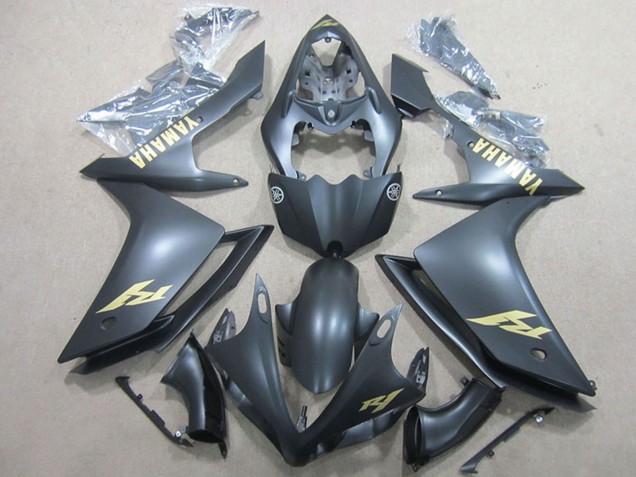 Compra Carenados Moto Yamaha YZF R1 2007-2008 - Negro Mate Oro Calcomanía