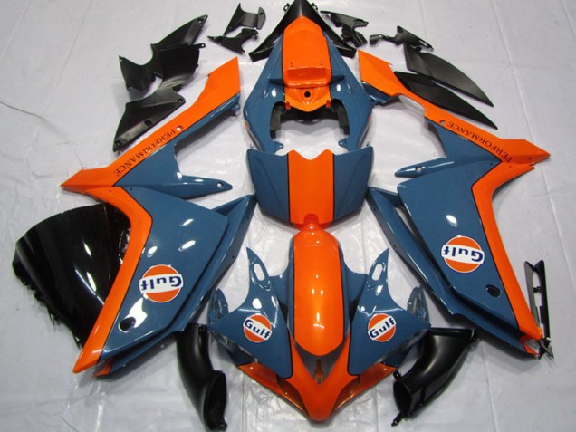 Compra Carenados Moto Yamaha YZF R1 2007-2008 - Azul Oscuro Naranja Gulf