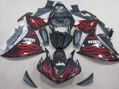 Compra Carenados Moto Yamaha YZF R1 2009-2011 - Negro Brillante Rojo Llama