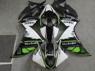 Compra Carenados Moto Yamaha YZF R1 2009-2011 - Blanco Negro Verde Monstruo Semakin Didepan