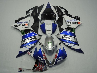 Compra Carenados Moto Yamaha YZF R1 2012-2014 - Azul Plata Blanco Negro Verde Monstruo IVECO Yamalube ENEOS Semakin Didepan