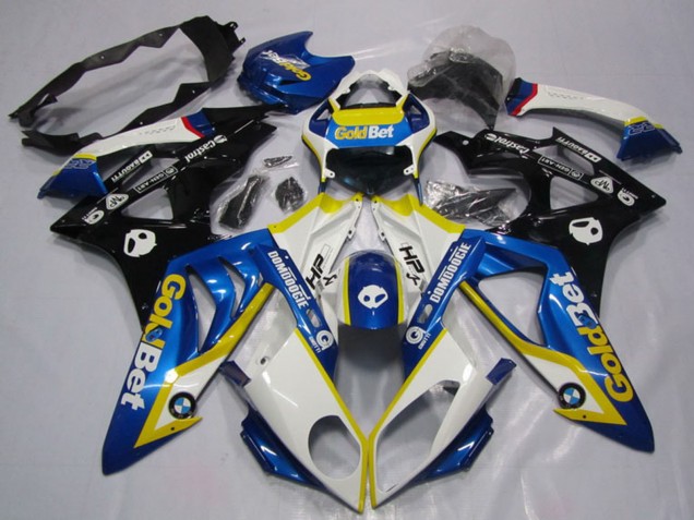 Compra Carenados Moto BMW S1000RR 2009-2014 - Blanco Amarillo Azul Negro Brillante OroBet HP