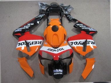 Compra Carenado Moto Honda CBR600RR 2003-2004 - Naranja Blanco Rojo Negro Brillante Repsol