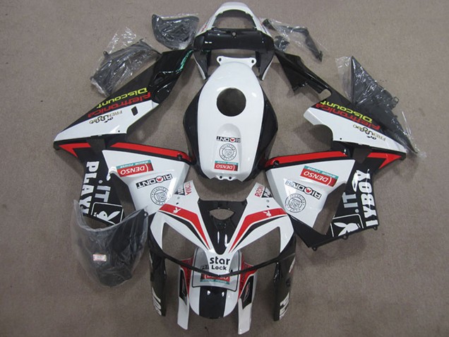 Compra Carenados Moto Honda CBR600RR 2005-2006 - Blanco Rojo Negro Star Lock Playboy