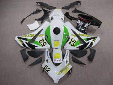 Compra Carenados Moto Honda CBR1000RR 2008-2011 - Blanco Verde Amarillo Negro Brillante Hannspree 52