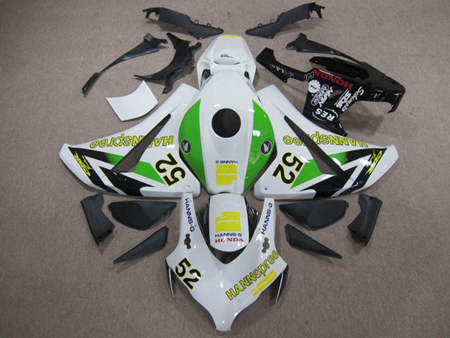 Compra Carenados Moto Honda CBR1000RR 2008-2011 - Blanco Verde Amarillo Negro Brillante Hannspree 52