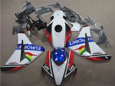 Compra Carenados Moto Honda CBR1000RR 2008-2011 - Blanco Rojo Azul Estrella Carrera EuroBet Lee