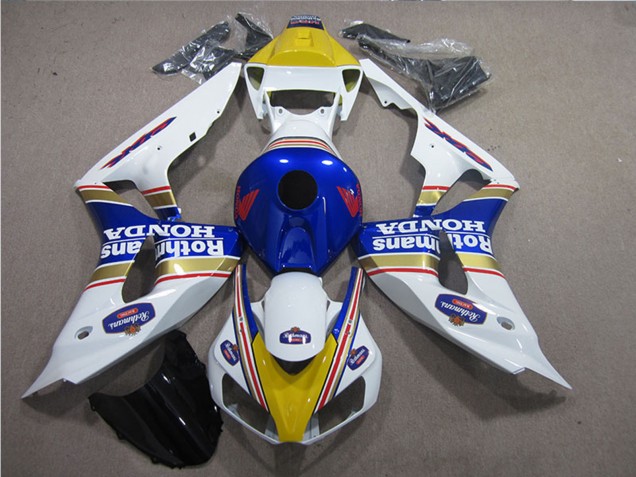 Compra Carenados Moto Honda CBR1000RR 2006-2007 - Blanco Azul Amarillo Oro Rothmans