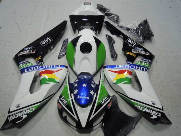 Compra Carenados Moto Honda CBR1000RR 2006-2007 - Blanco Verde Rojo Amarillo Azul Negro Brillante Carrera EuroBet Lee