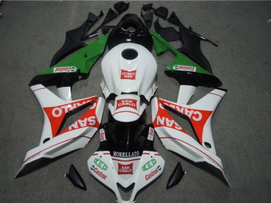 Compra Carenados Moto Honda CBR1000RR 2004-2005 - Blanco Rojo Verde Negro Brillante San Carlo Castrol