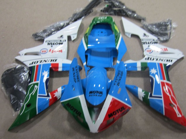 Compra Carenado Moto Honda CBR1000RR 2004-2005 - Blanco Azul Rojo Verde Motul