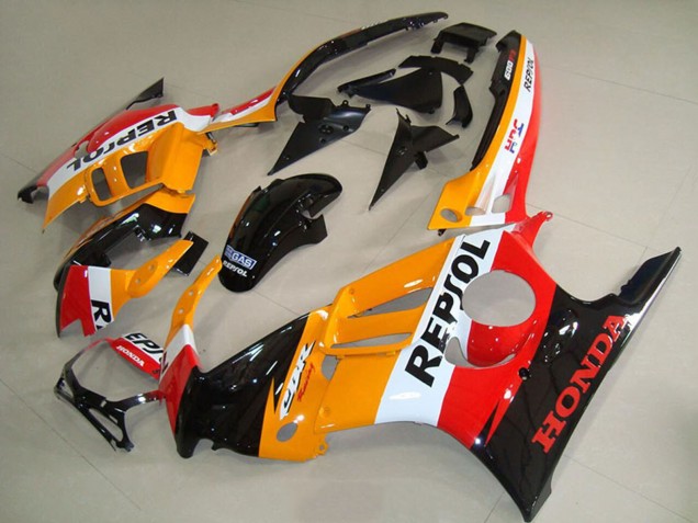 Compra Carenados Moto Honda CBR600 F3 1995-1996 - Naranja Blanco Negro Brillante Repsol
