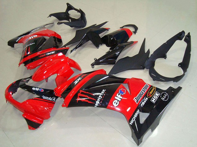 Compra Carenados Moto Kawasaki ZX250R 2008-2012 - Rojo Negro Brillante Elf Touch4 Monstruo