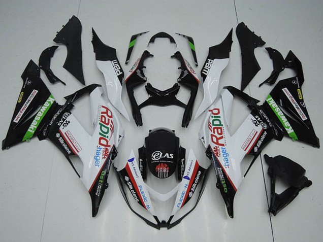 Compra Carenados Moto Kawasaki ZX6R 2013-2018 - Blanco Verde Negro Rojo Rapid
