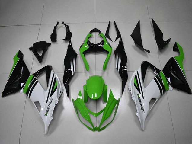 Compra Carenados Moto Kawasaki ZX6R 2013-2018 - Verde Blanco Negro Raya