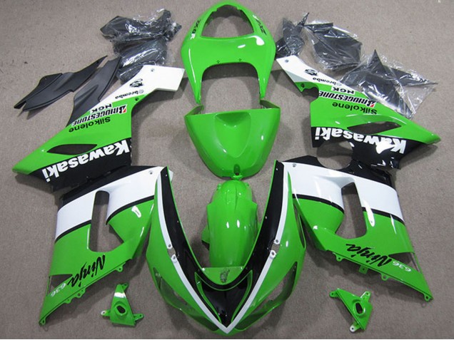 Compra Carenados Moto Kawasaki ZX6R 2005-2006 - Verde Blanco Negro