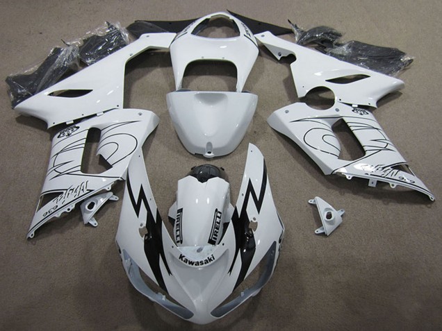 Compra Kits Carenado Moto Kawasaki ZX6R 2005-2006 - Blanco Negro