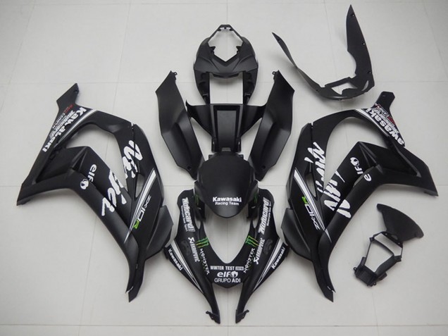 Compra Carenados Moto Kawasaki ZX10R 2016-2020 - Negro Mate Verde Blanco Monstruo Carrera Team Motocard