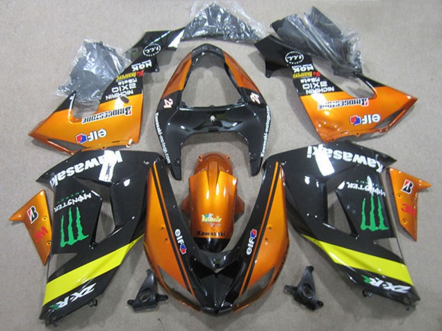 Compra Carenados Moto Kawasaki ZX10R 2006-2007 - Naranja Amarillo Negro Brillante Verde Monstruo