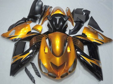 Compra Carenado Moto Kawasaki ZX14R ZZR1400 2006-2011 - Oro Negro Brillante