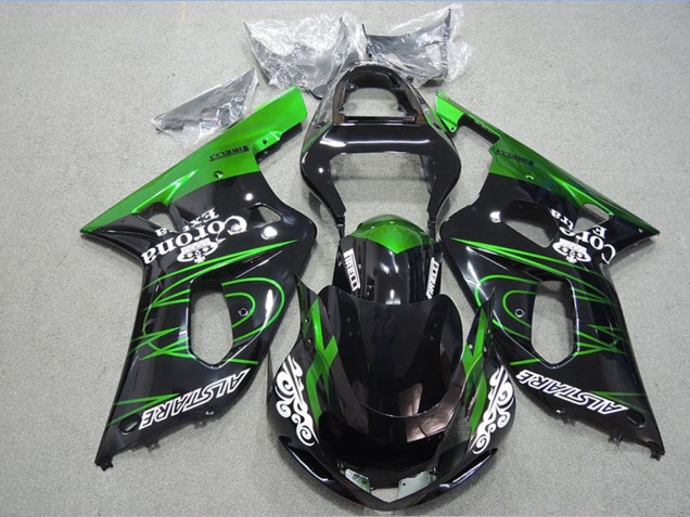 Compra Carenados Moto Suzuki GSXR 600 2001-2003 - Negro Brillante Verde Corona Extra Alstare