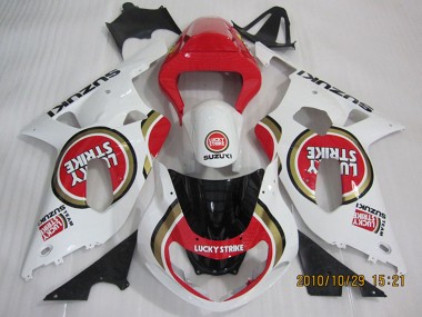 Compra Carenados Moto Suzuki GSXR 600 2001-2003 - Blanco Rojo Lucky Strike