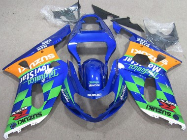 Compra Carenados Moto Suzuki GSXR 600 2001-2003 - Azul Naranja Verde Telefumica MoviStar