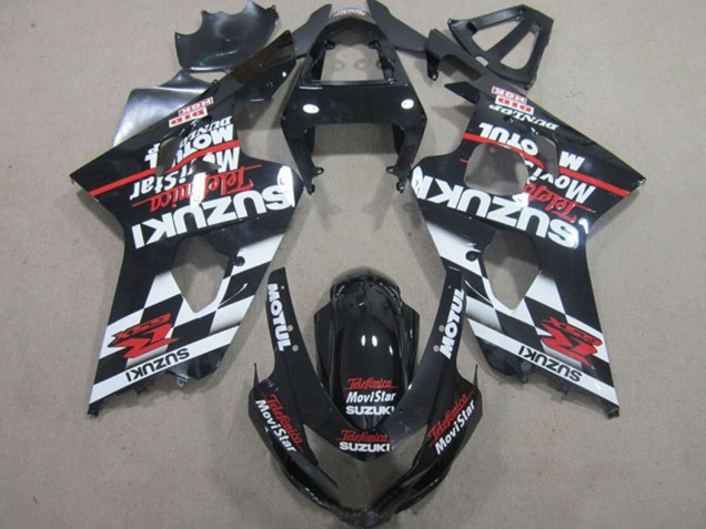 Compra Carenados Moto Suzuki GSXR 600 2004-2005 - Negro Brillante Rojo Blanco Telefumica MoviStar