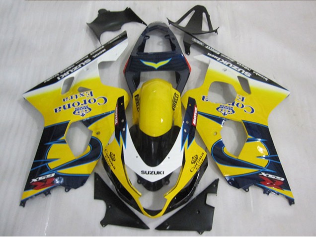 Compra Carenados Moto Suzuki GSXR 600 2004-2005 - Amarillo Blanco Azul Corona Extra