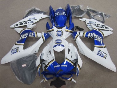 Compra Carenados Moto Suzuki GSXR 600 2008-2010 - Blanco Azul Lucky Strike Motul