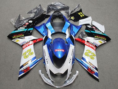 Compra Carenados Moto Suzuki GSXR 600 2011-2024 - Azul Blanco Rojo Negro Rockstar 22
