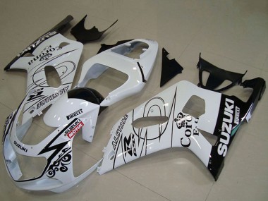 Compra Carenados Moto Suzuki GSXR 750 2001-2003 - Blanco Negro Alstare Corona Extra Motul