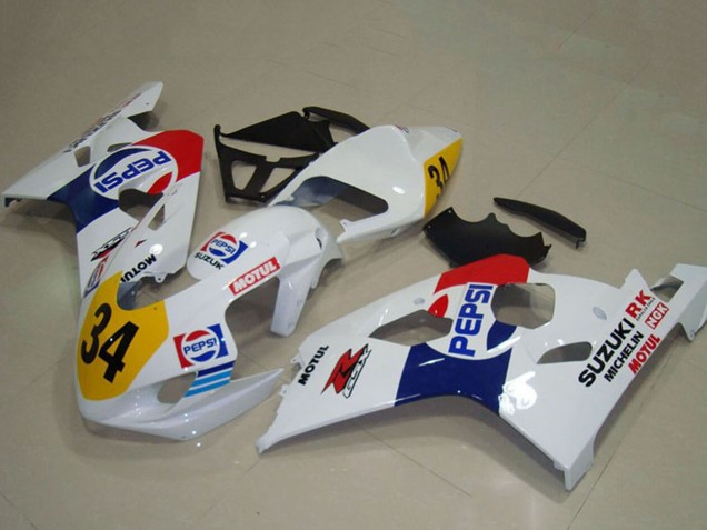 Compra Carenados Moto Suzuki GSXR 750 2004-2005 - Blanco Azul Rojo Amarillo Pepsi 34