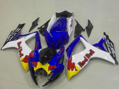 Compra Carenados Moto Suzuki GSXR 750 2006-2007 - Azul Blanco Amarillo Rojo Bull