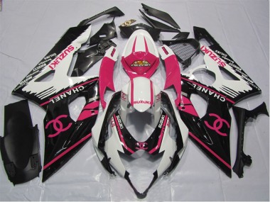 Compra Carenados Moto Suzuki GSXR 1000 2005-2006 - Blanco Rosa Negro Chanel
