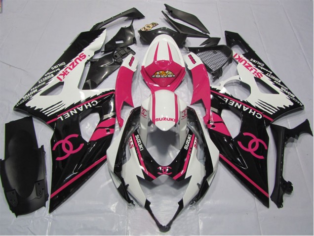 Compra Carenados Moto Suzuki GSXR 1000 2005-2006 - Blanco Rosa Negro Chanel