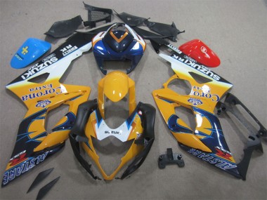 Compra Carenados Moto Suzuki GSXR 1000 2005-2006 - Blanco Amarillo Azul Negro Corona Extra Alstare