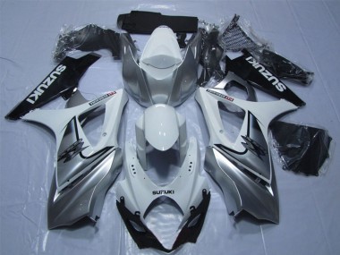 Compra Carenado Moto Suzuki GSXR 1000 2007-2008 - Blanco Plata Negro